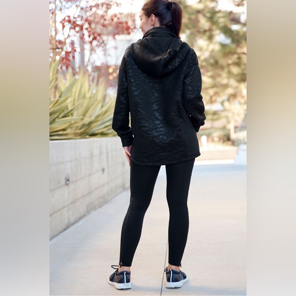Fabletics Black Camo Zip-Up Jacket - image 3